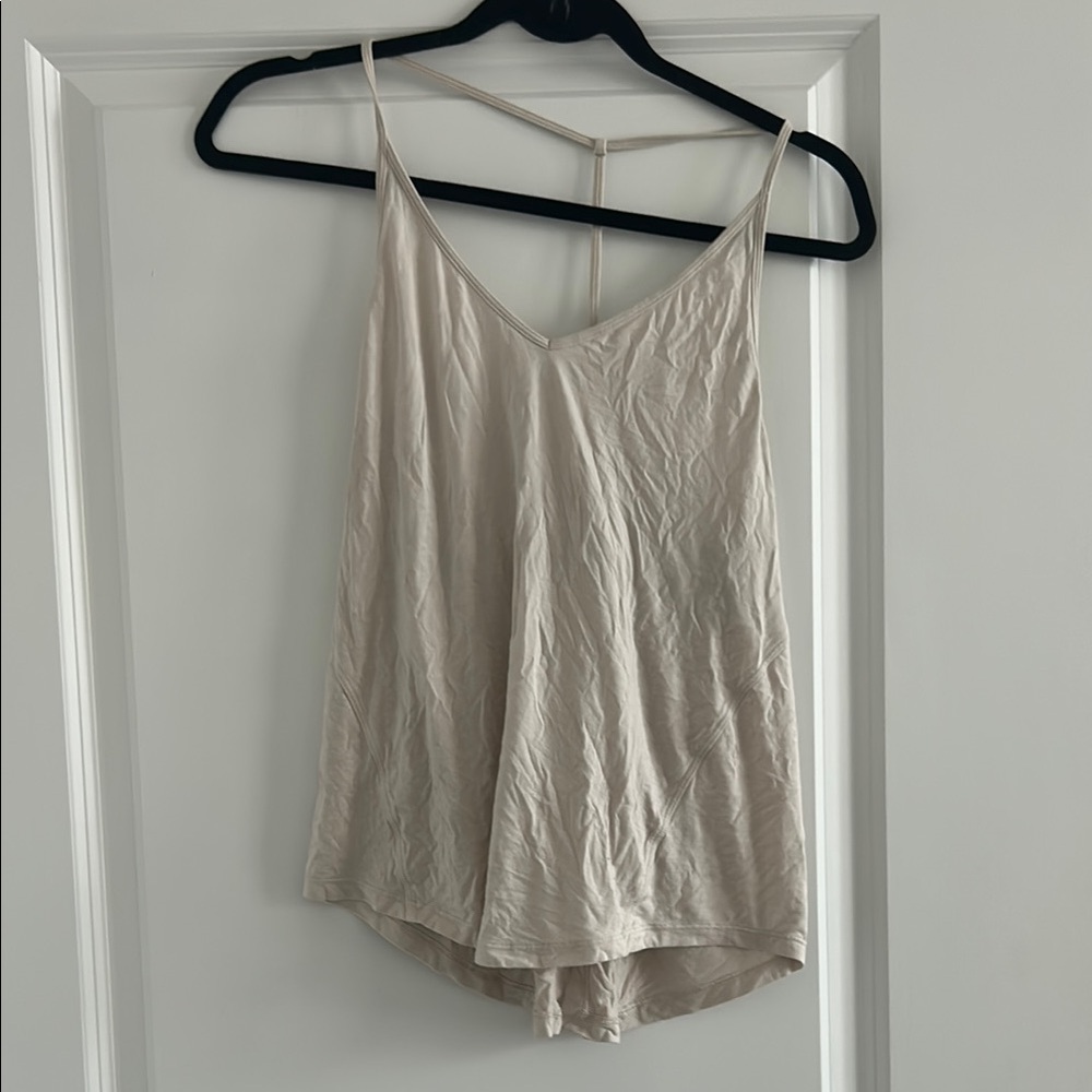 Lululemon Cream Spaghetti Strap Tank Top